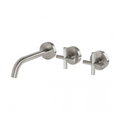 Phoenix Vivid Slimline Plus Wall Basin/Bath Hostess Set 180mm Outlet - LF Brushed Nickel - 119-1125-40-1
