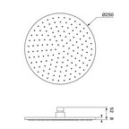 Mixx Matcha Brass 250mm Shower Head - Chrome - 11RSH05CL