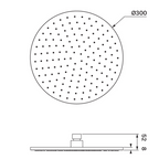 Mixx Matcha Brass 300mm Shower Head - Gun Metal - 11RSH06GL