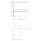 Cassa Design V-Groove 1200mm Natural Oak Wall Hung Vanity - Matte Black Handle - VGR1200WH-OAK-MB