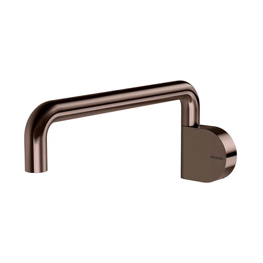 Phoenix Designer 230mm Swivel Round Bath Spout - Brushed Bronze