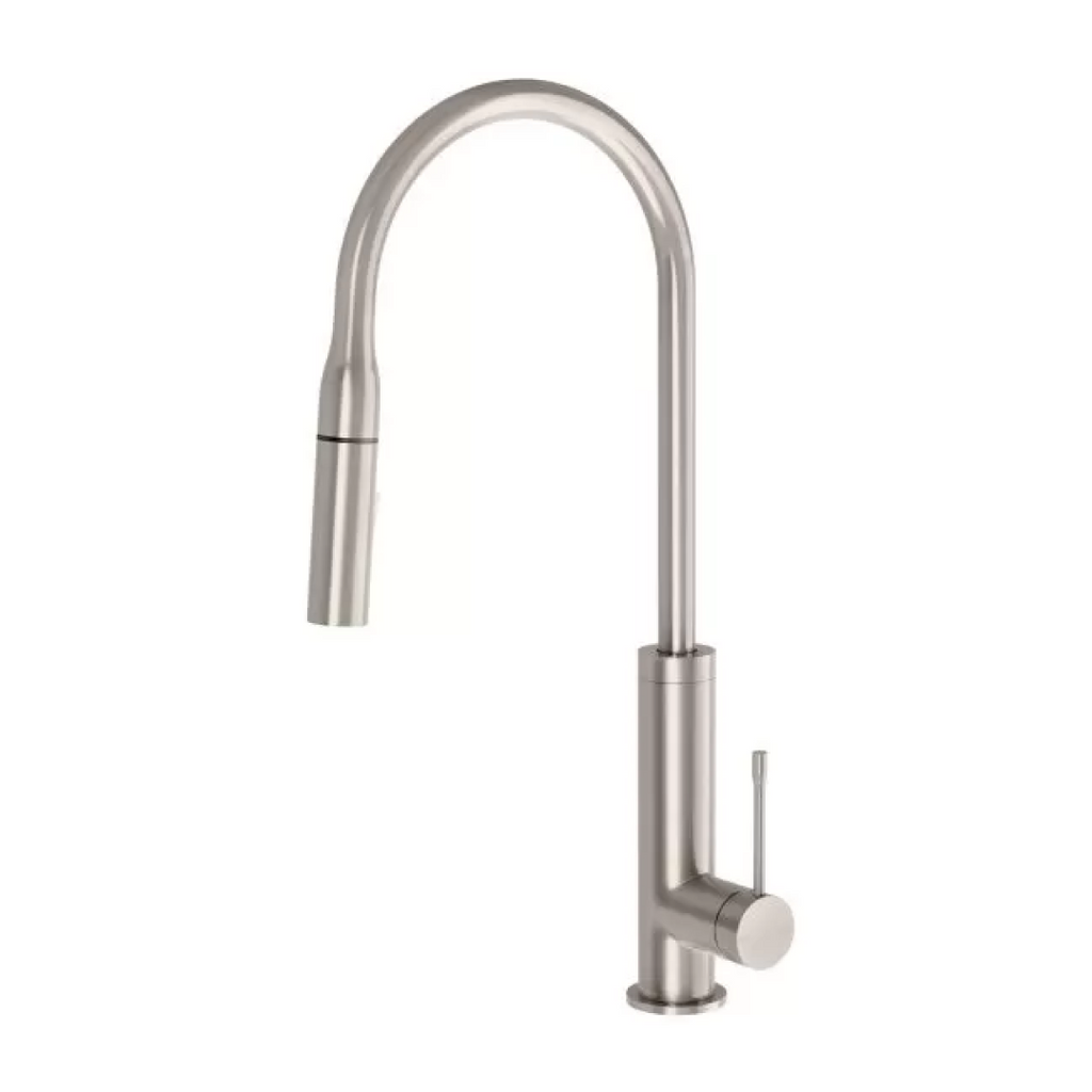 Phoenix Deja Pull-Out Sink Mixer 220mm - LF Brushed Nickel - 126-7330-40-1