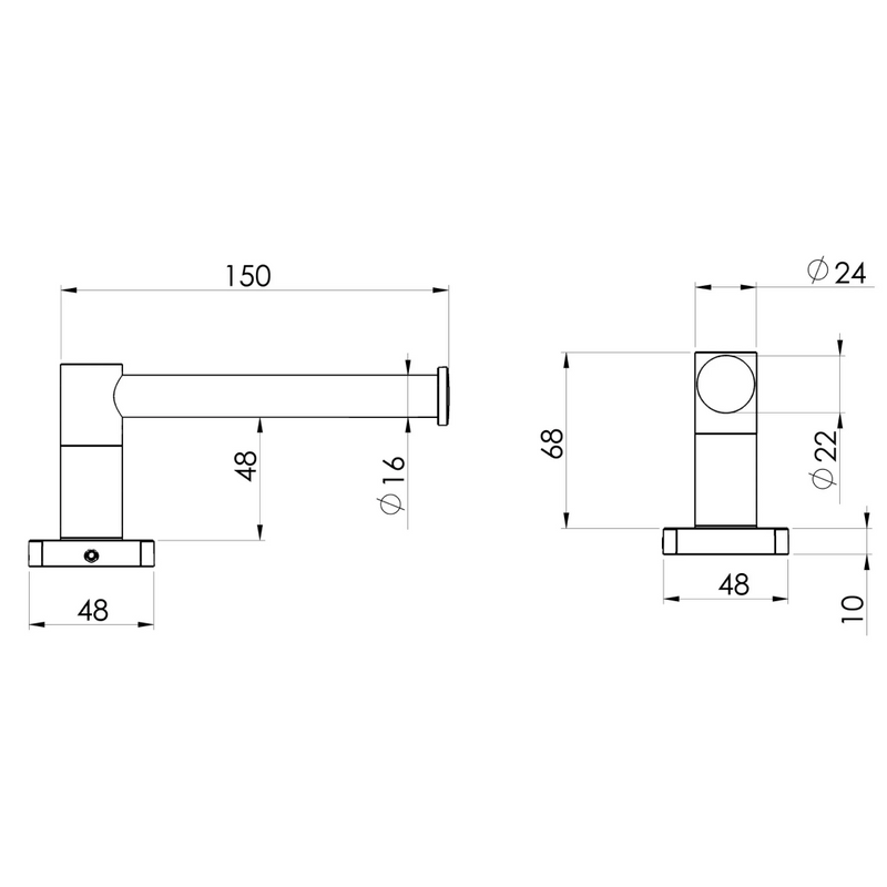 Phoenix Enviro316 Toilet Roll Holder - 316 Stainless Steel