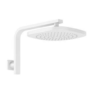 Phoenix Nuage High-Rise Shower Arm & Rose - Matte White - 129-5300-80