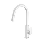 Phoenix Nuage Pull Out Sink Mixer 200mm - LF Matte White - 129-7105-80-1
