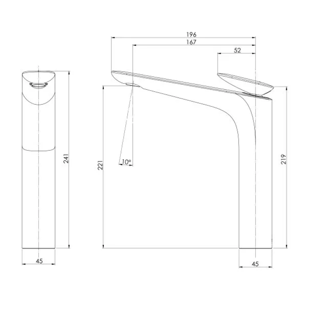 Phoenix Nuage Vessel Basin Mixer - LF Matte White - 129-7900-80-1