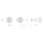 Phoenix Cromford Wall Top Assemblies - LF Matte Black - 134-0600-10-1