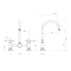 Phoenix Cromford Exposed Sink Tap Set - LF Chrome - 134-1070-00-1