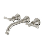 Phoenix Cromford Basin/Bath Wall Tap Set - LF Brushed Nickel - 134-1126-40-1