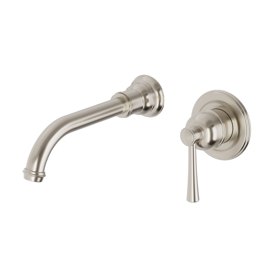 Phoenix Cromford SwitchMix Wall Basin Mixer Set 200mm Trim Only - LF Brushed Nickel - 134-2812-40-1