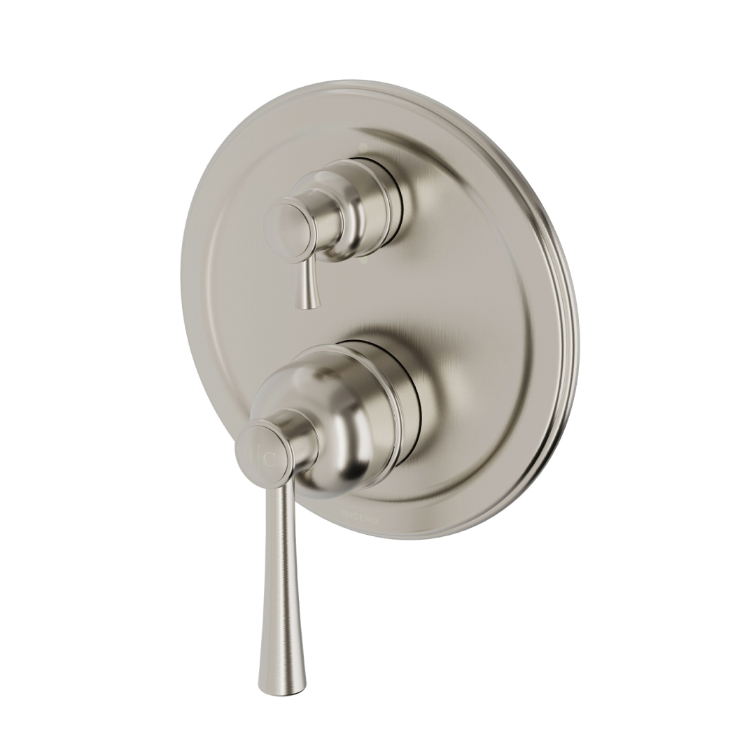 Phoenix Cromford SwitchMix Shower/Bath Diverter Mixer (Trim Kit Only) - LF Brushed Nickel - 134-2940-40-1