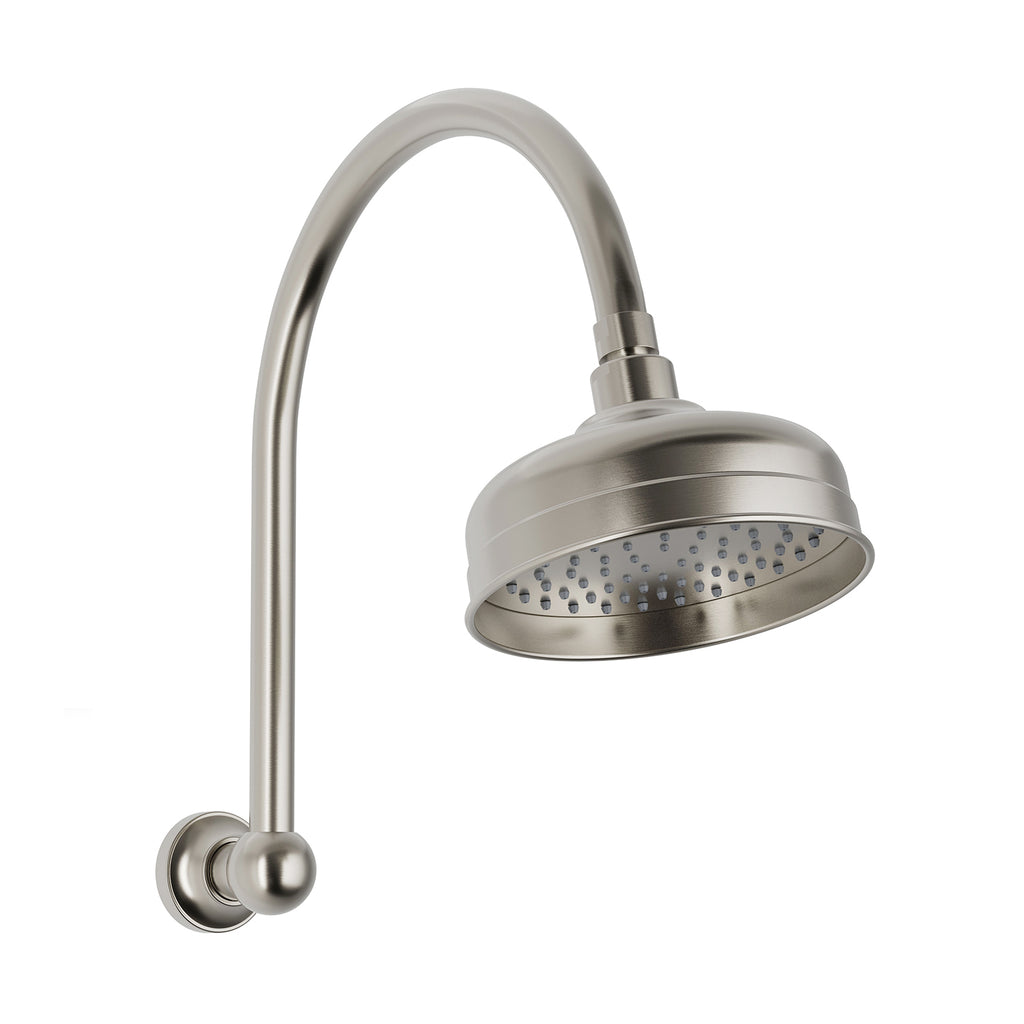 Phoenix Cromford High-Rise Shower Arm & Rose - Brushed Nickel - 134-5300-40