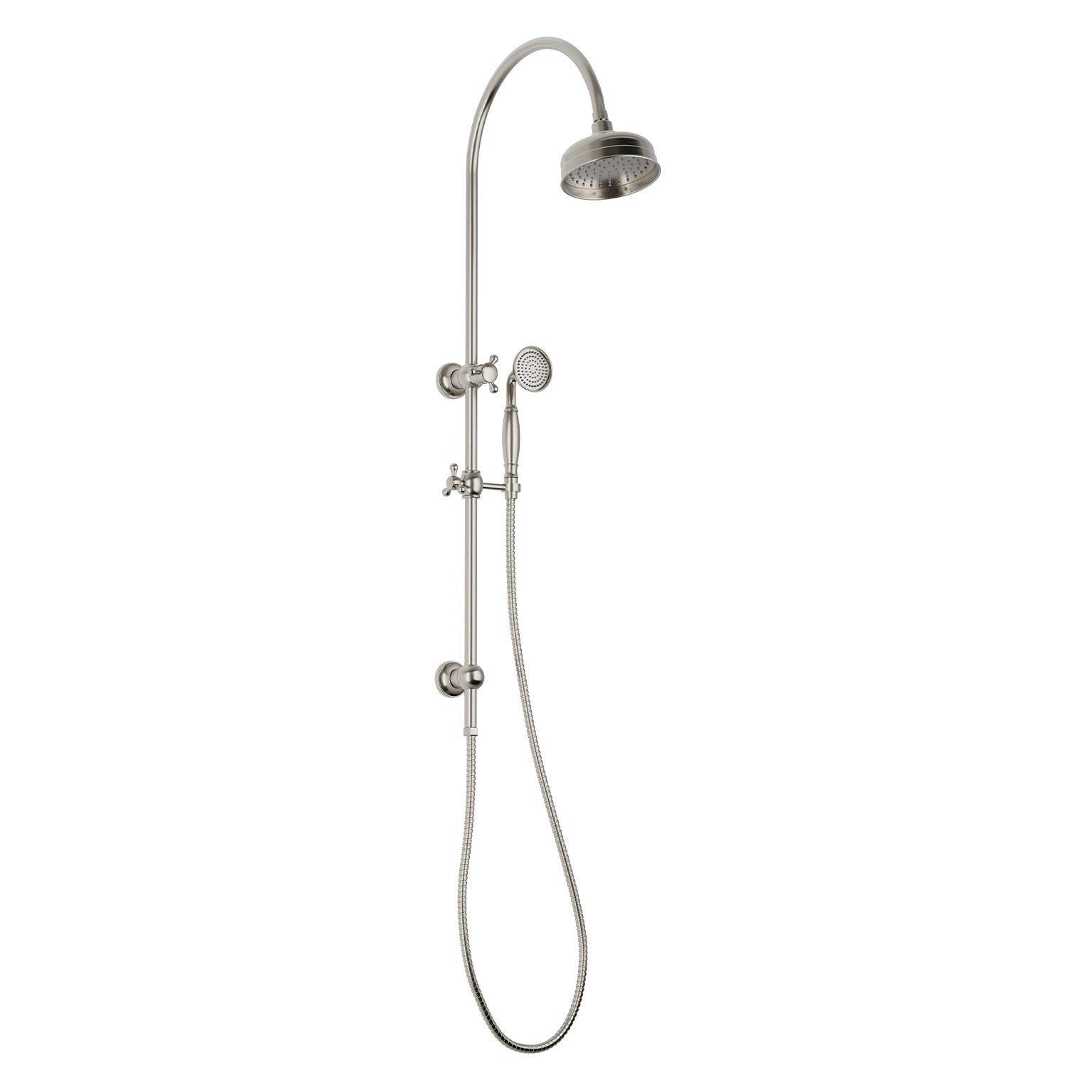 Phoenix Cromford Twin Shower - Brushed Nickel - 134-6510-40
