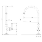 Phoenix Cromford 180mm Sink Mixer - LF Brushed Bronze
