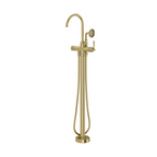Phoenix Cromford Floor Mounted Bath Mixer w/Hand Shower - Brushed Gold - 134-7451-12