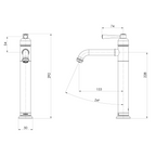Phoenix Cromford Vessel Mixer - LF Brushed Bronze