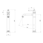 Phoenix Cromford Vessel Basin Mixer - LF Brushed Nickel - 134-7900-40-1