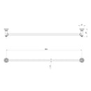 Phoenix Cromford Single Towel Rail 800mm - Brushed Gold