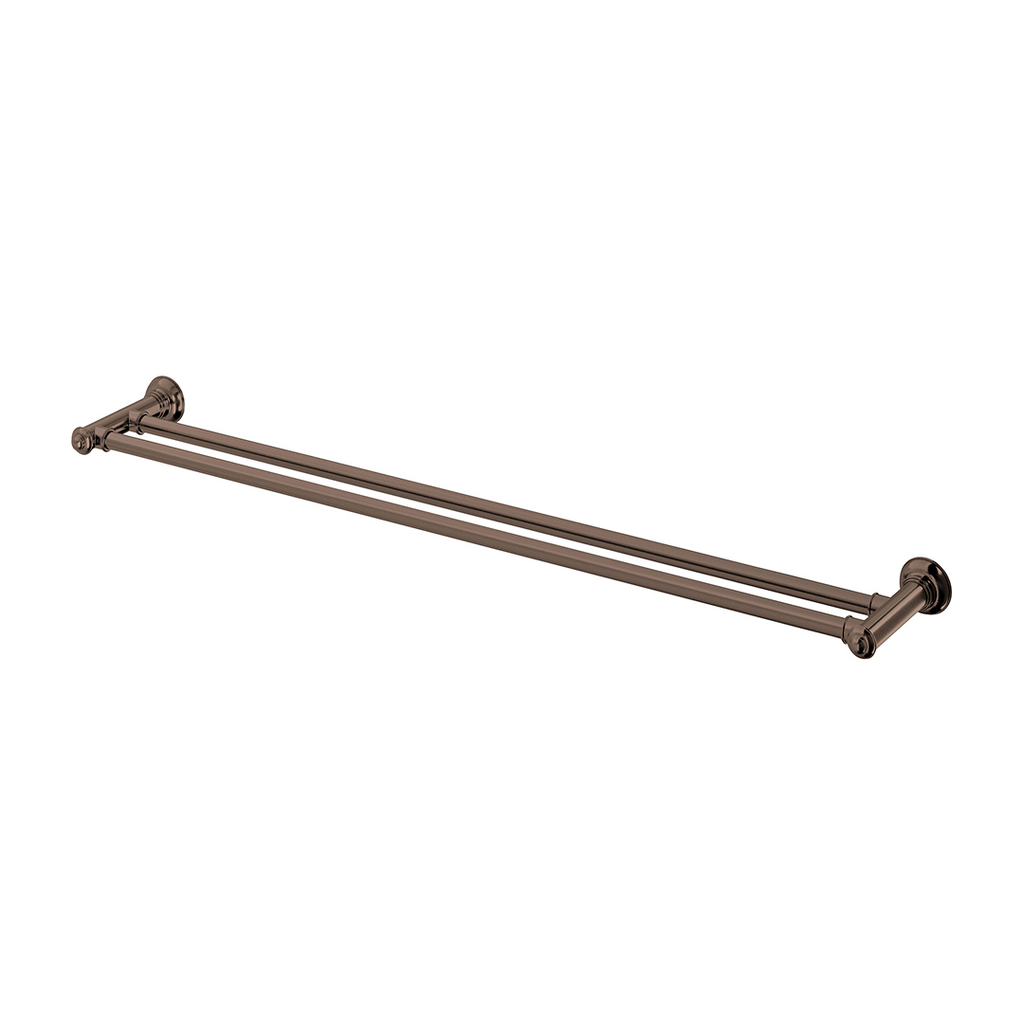Phoenix Cromford 800mm Double Towel Rail - Brushed Bronze