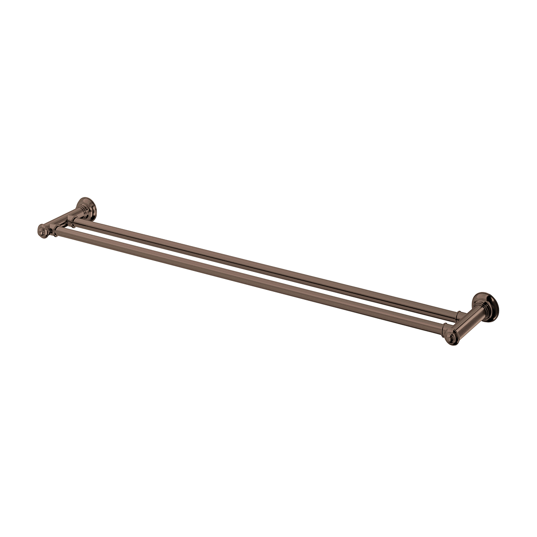 Phoenix Cromford 800mm Double Towel Rail - Brushed Bronze