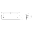 Phoenix Cromford Glass Shelf 450mm - Brushed Gold - 134-8600-12