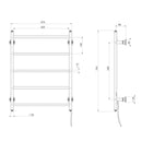 Phoenix 240V Cromford Heated Towel Ladder 55 x 75 - Chrome