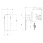 Phoenix Gloss MKII SwtichMix Shower / Wall Mixer (Includes In-Wall Body) - LF Matte Black 135-2800-10-1