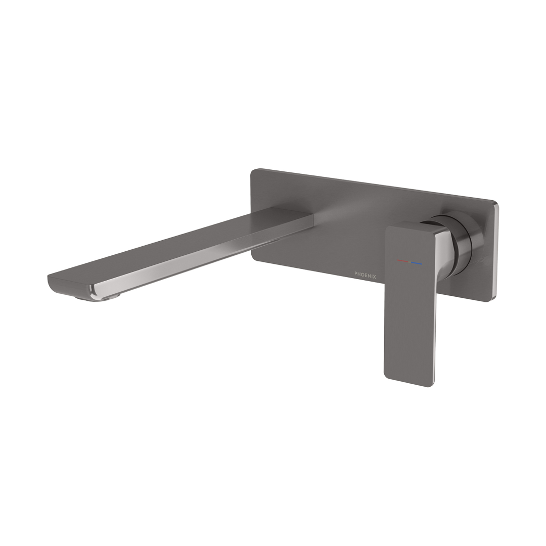 Phoenix Gloss MKII SwtichMix Wall Basin/Bath Mixer Set (Trim Kit Only) - LF Brushed Carbon - 135-2812-31-1