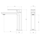 Phoenix Gloss MKII Basin Mixer - LF Brushed Carbon - 135-7700-31-1