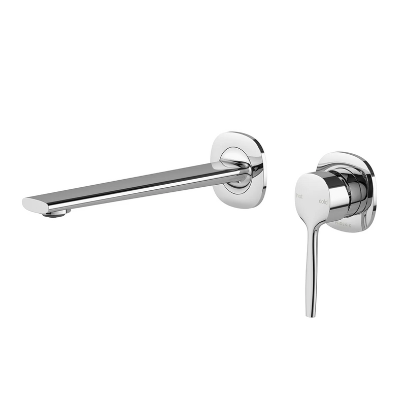 Phoenix Vask SwitchMix Wall Basin & Bath Mixer Set (Includes In-Wall Body) - LF Chrome