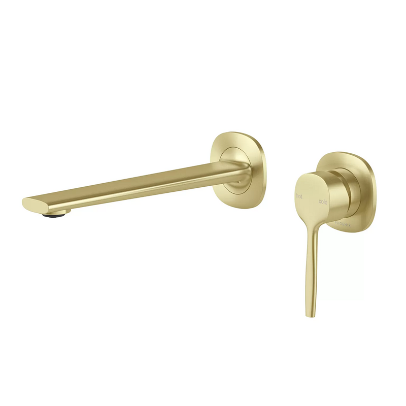 Phoenix Vask SwitchMix Wall Basin & Bath Mixer Trim Only - LF Brushed Gold