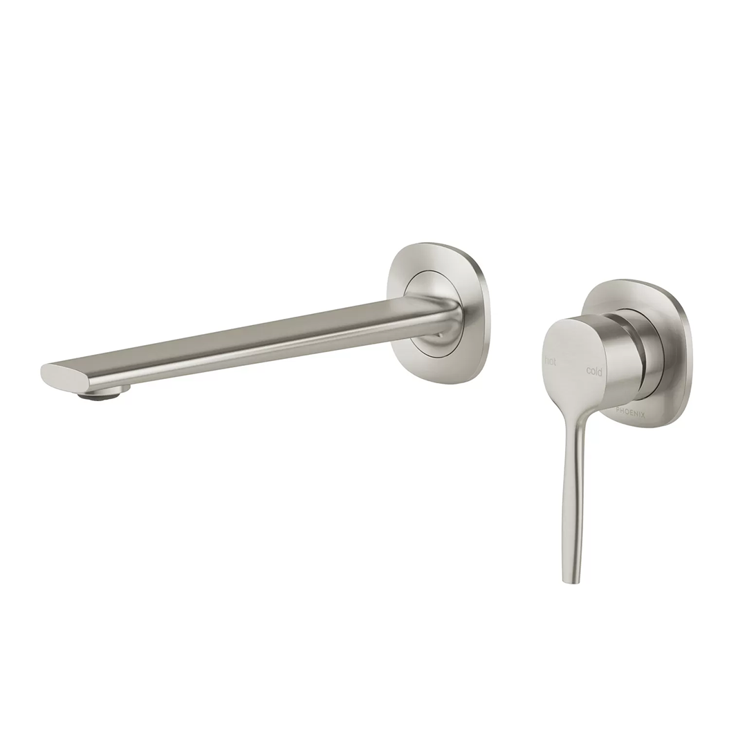 Phoenix Vask SwitchMix Wall Basin & Bath Mixer Set (Includes In-Wall Body) - LF Brushed Nickel - 139-2810-40-1