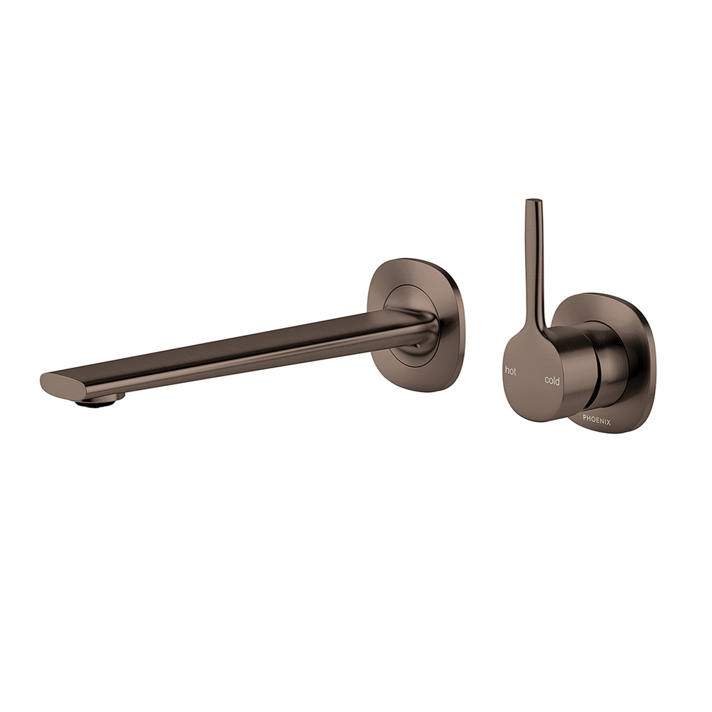 Phoenix Vask SwitchMix 200mm Pin Up Wall Basin/Bath Mixer (Includes In-Wall Body) - LF Brushed Bronze