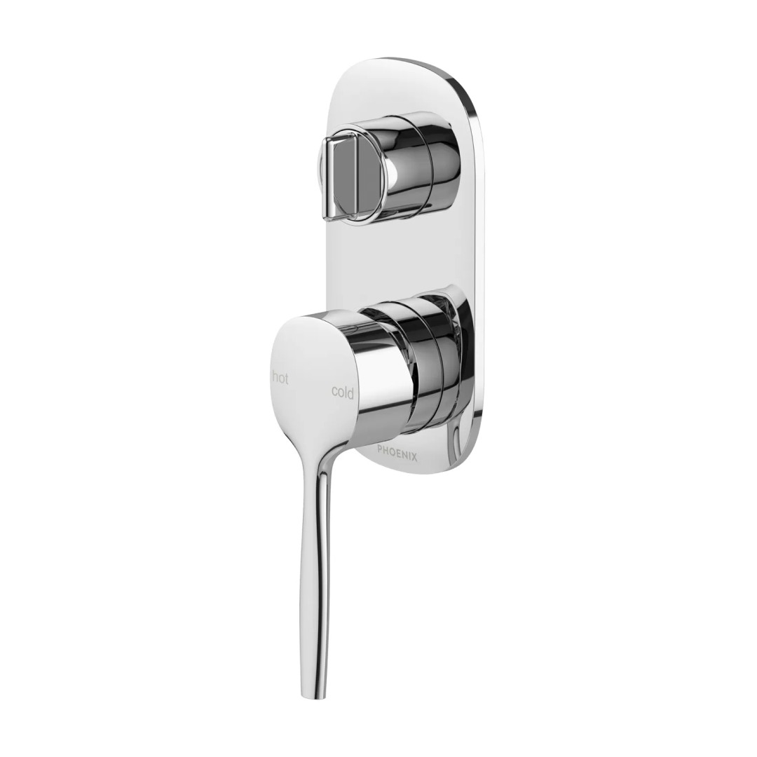 Phoenix Vask SwitchMix Shower Bath Diverter Wall Mixer (Includes In-Wall Body) - LF Chrome - 139-2910-00-1