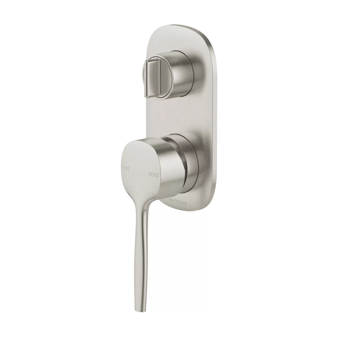 Phoenix Vask SwitchMix Shower Bath Diverter Wall Mixer (Includes In-Wall Body) - LF Brushed Nickel - 139-2910-40-1