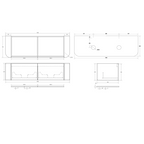 Cassa Design V-Groove 1500mm Natural Oak Wall Hung Vanity - Matte Black Handle - VGR1500WH-OAK-MB