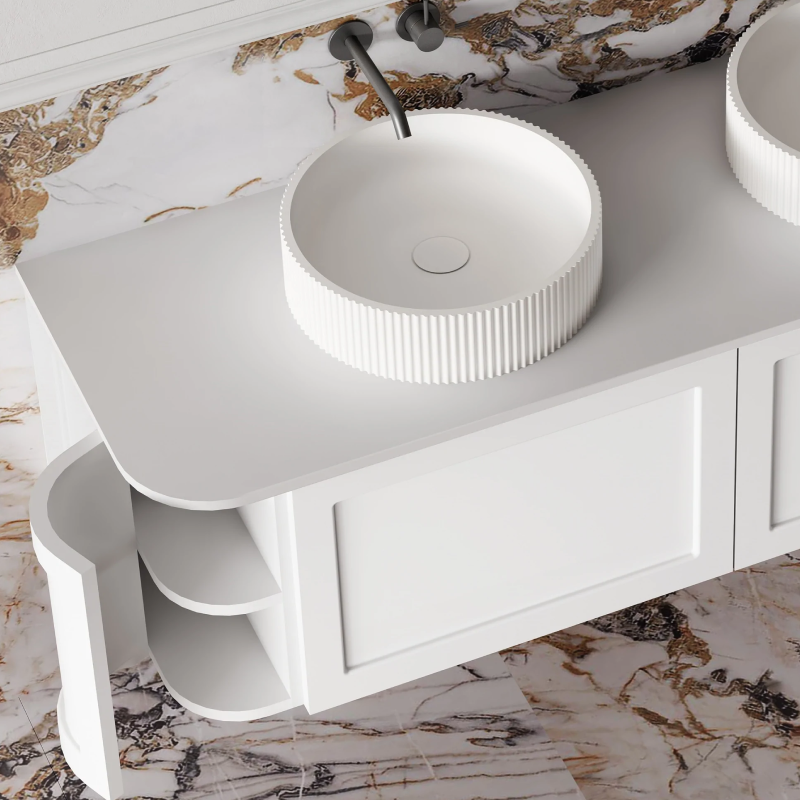 Cassa Design Westminster 1500mm Wall Hung Vanity Pale Grey - WES1500PG