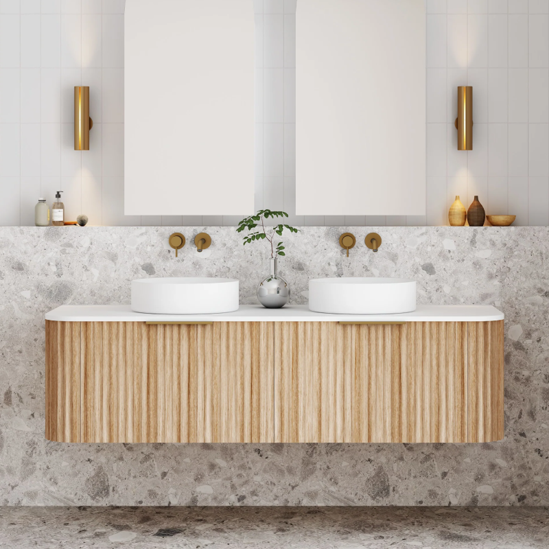 Cassa Design V-Groove 1500mm Natural Oak Wall Hung Vanity