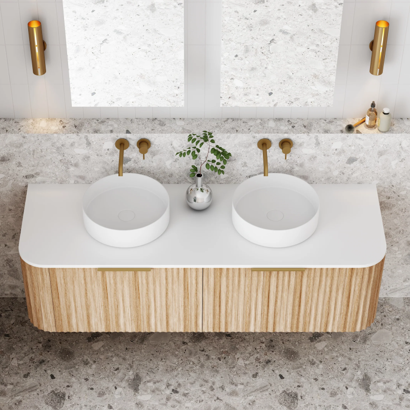 Cassa Design V-Groove 1500mm Natural Oak Wall Hung Vanity