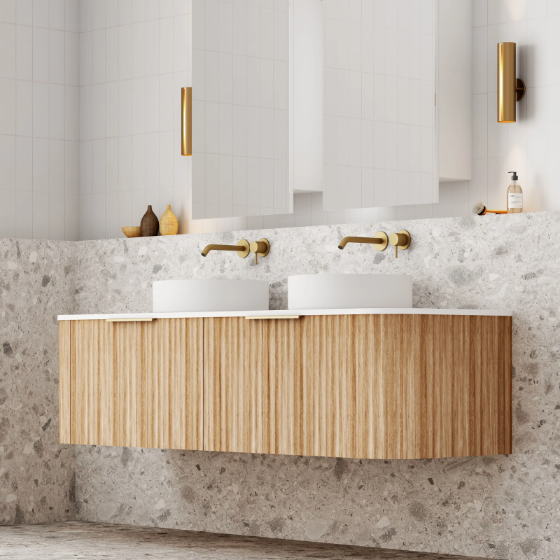 Cassa Design V-Groove 1500mm Natural Oak Wall Hung Vanity