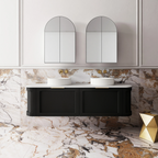Cassa Design Westminster 1500mm Wall Hung Vanity Matte Black - WES1500MB
