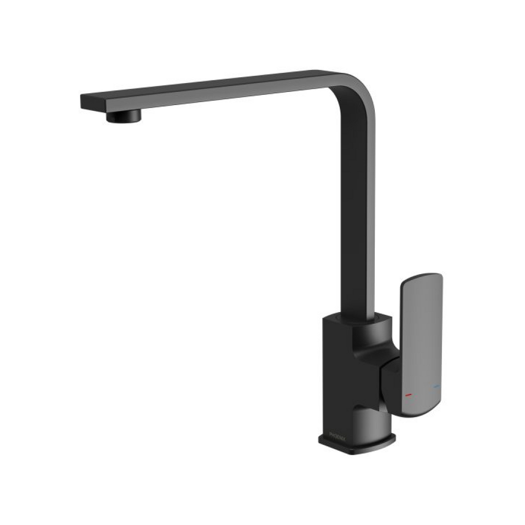 Phoenix Teva Squareline 200mm Sink Mixer - LF Matte Black - 152-7340-10-1
