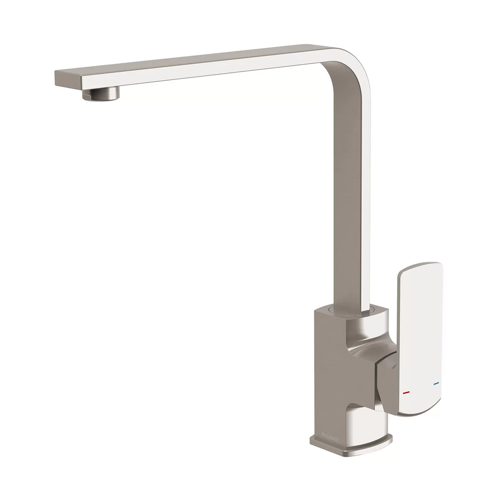 Phoenix Teva Squareline 200mm Sink Mixer - LF Brushed Nickel - 152-7340-40-1