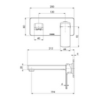 Phoenix Teva 200mm 6 Star Wall Basin/Basin Mixer Trim - LF Chrome - 152-7815-00-1