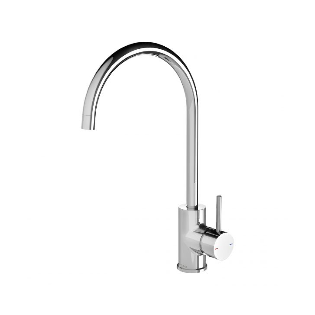 Phoenix Pina 6 Star Gooseneck 200mm Sink Mixer - LF Chrome - 153-7331-00-1