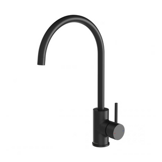 Phoenix Pina 6 Star Gooseneck 200mm Sink Mixer - LF Matte Black - 153-7331-10-1