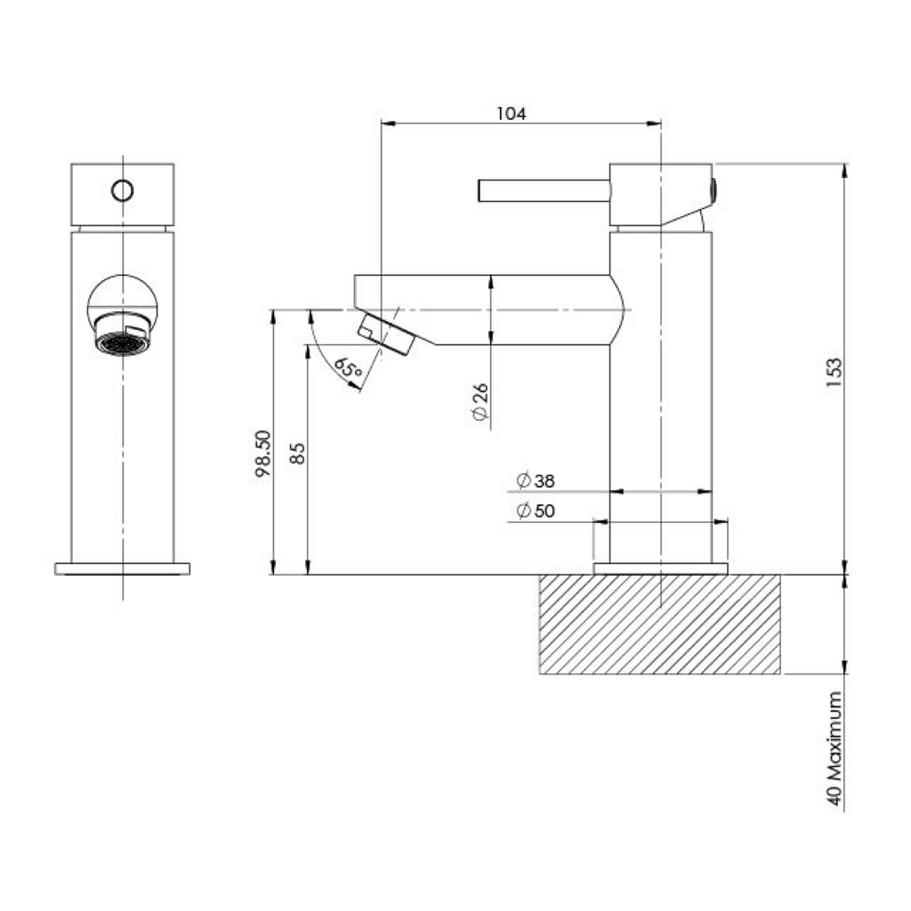 Phoenix Pina 6 Star Basin Mixer - LF Brushed Nickel - 153-7704-40-1