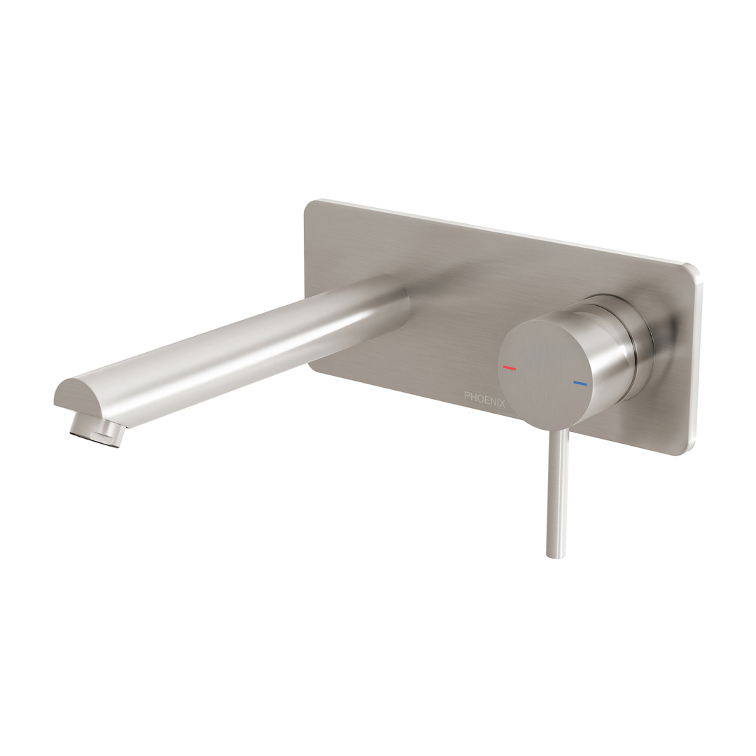 Phoenix Pina 180mm 6 Star Wall Basin/Basin Mixer Trim - LF Brushed Nickel - 153-7815-40-1