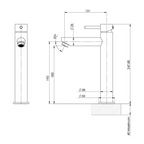 Phoenix Pina 6 Star Vessel Basin Mixer - LF Brushed Nickel - 153-7901-40-1