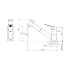 Phoenix Ivy MKII Pull-Out Sink Mixer - LF Chrome - 154-7100-00-1